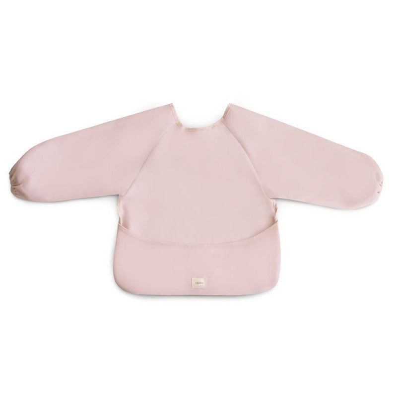 Babero con mangas solid blush