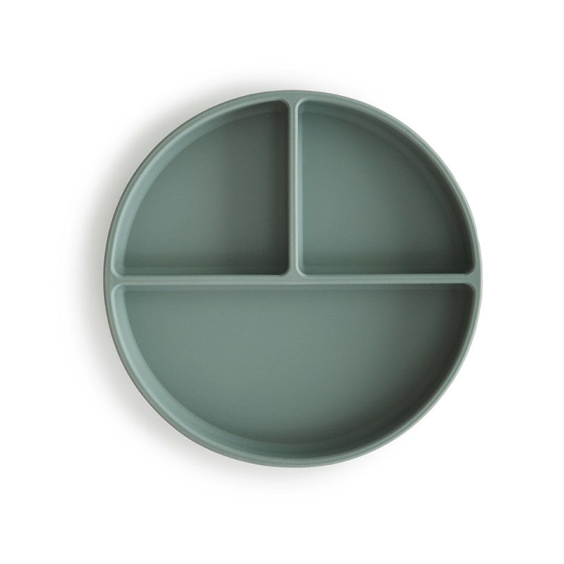 Plato con ventosa con compartimentos solid azul cambridge