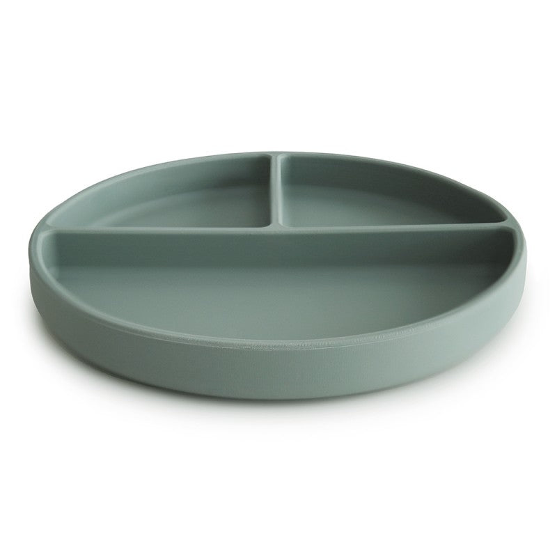 Plato con ventosa con compartimentos solid azul cambridge