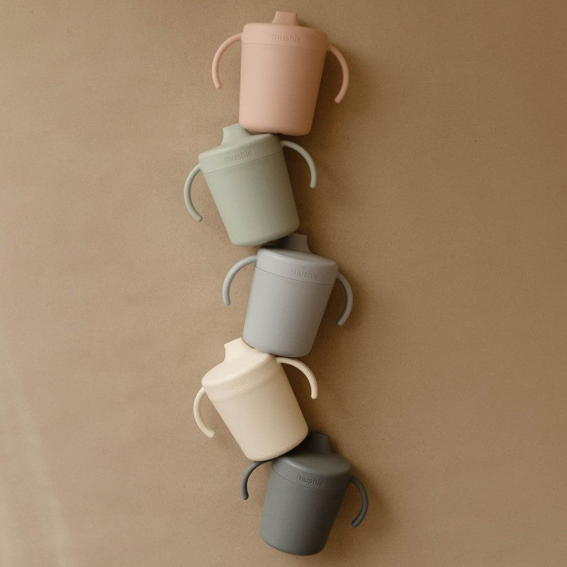 Taza didáctica con asas solid sage