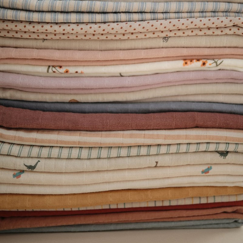 Muselina print natural stripe
