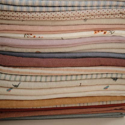 Muselina print natural stripe